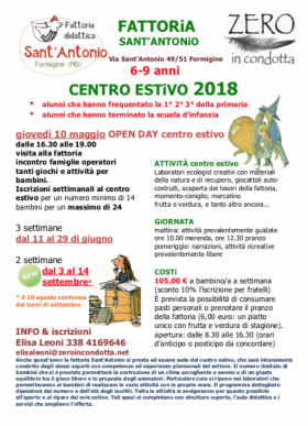CENTRO ESTIVO 2018 in fattoria a Formigine - ZERO in condotta