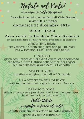15 dicembre 2019 NATALE  parco nuovo in fondo a V.le GRAMSCI a Modena - ZERO in condotta
